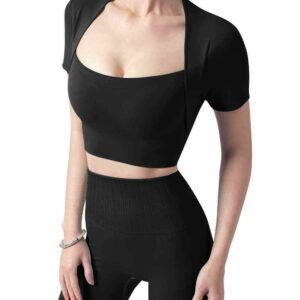 Pantaloni de yoga cu buzunare decupate cizme pentru femei
