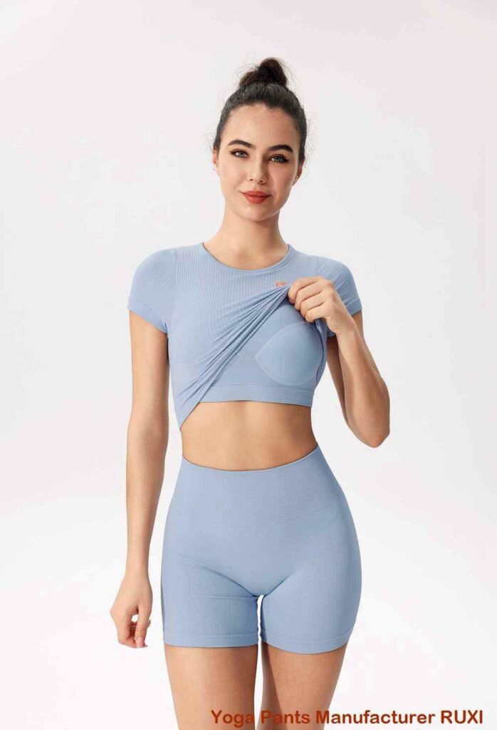 Top Yoga negru Elegant Confortabil și respirabil RUXI r660