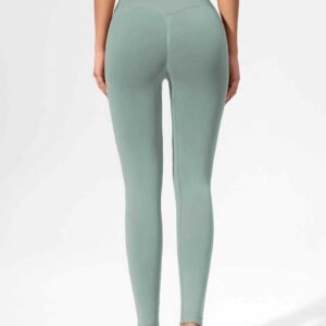 Pantaloni de yoga pliable roz pentru femei RUXI r924