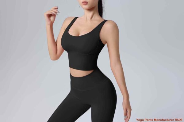 pantaloni negri de antrenament RUXI r348
