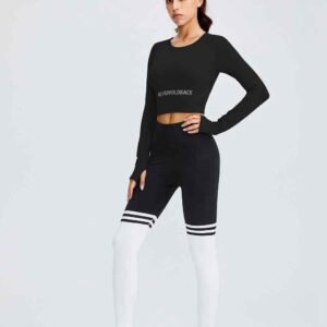 Pantaloni de yoga din bumbac bootcut pentru femei RUXI