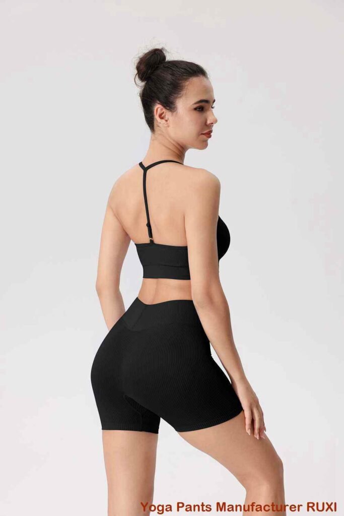 pantaloni scurți de yoga galbeni RUXI r3449