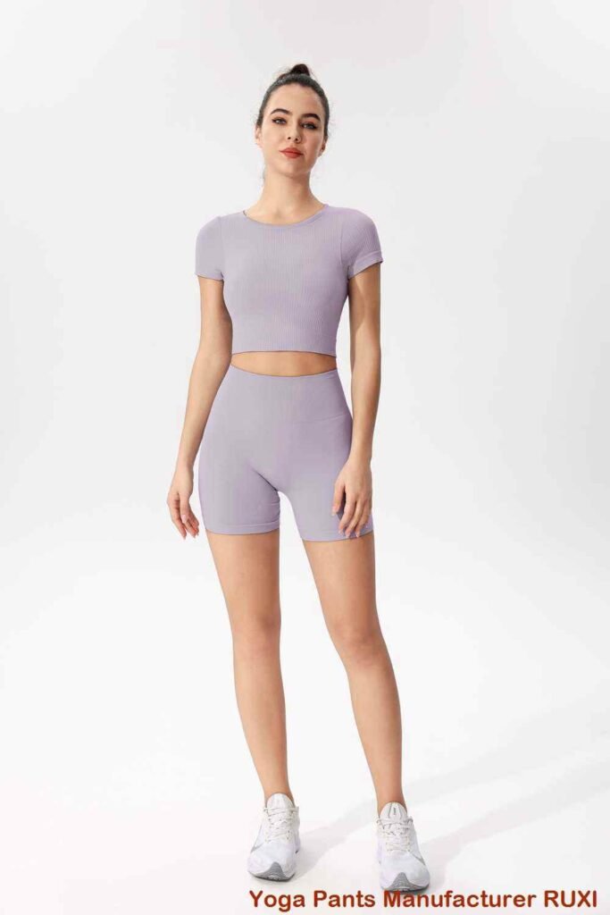 Set scurt yoga din două piese pentru femei RUXI r3523