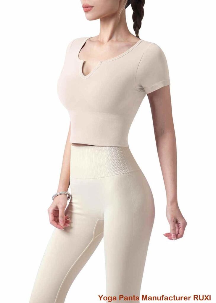 Pantaloni de yoga înalți cu buzunare pentru femei RUXI